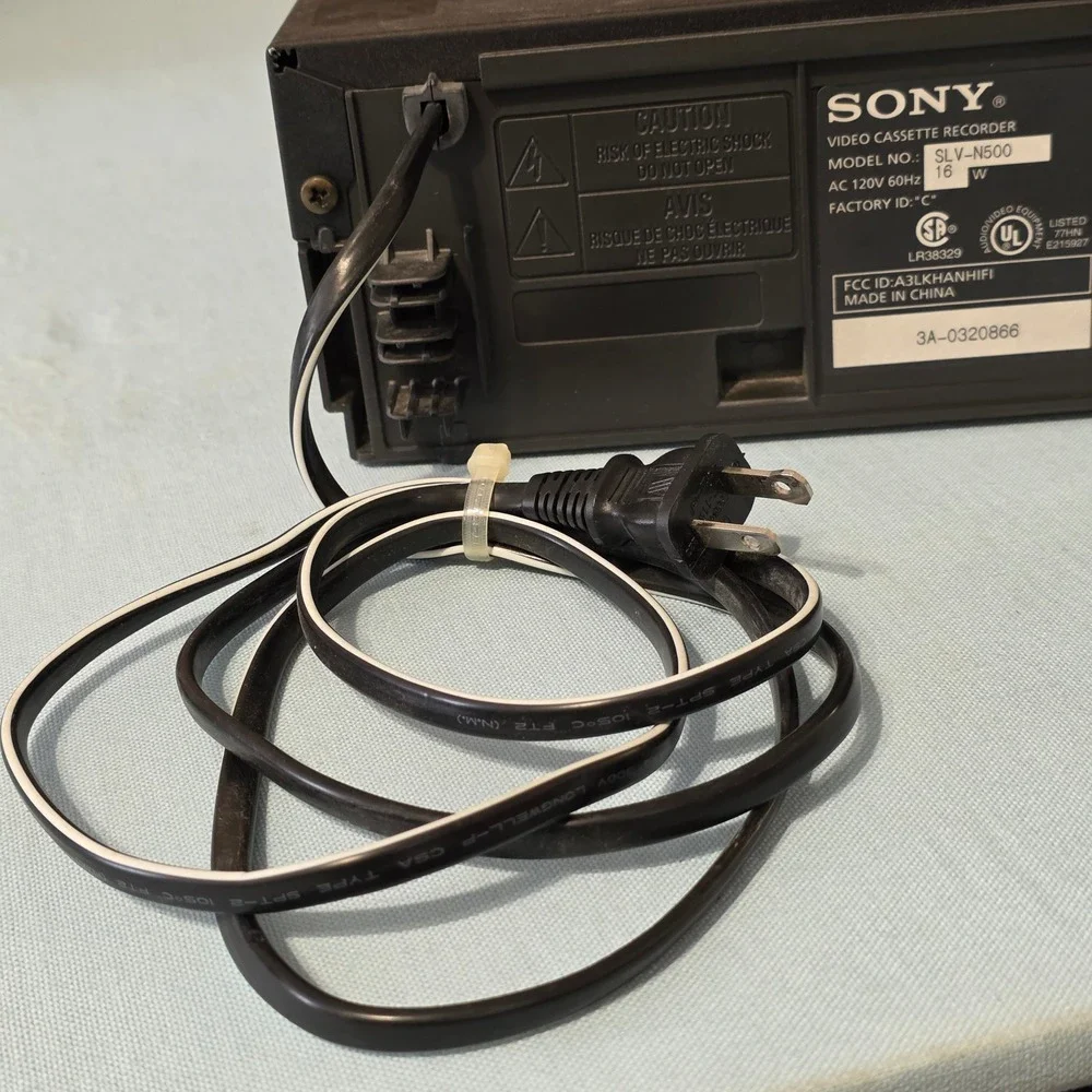 Sony SLV-N500 Hi-Fi Stereo VHS VCR Video Cassette Recorder Flash Rewind Black
